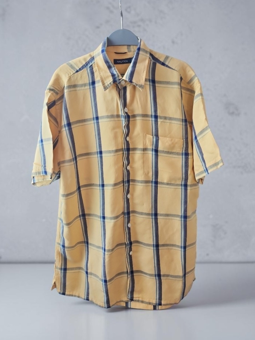 Nautica Plaid Short Sleeve Button Down Shirt